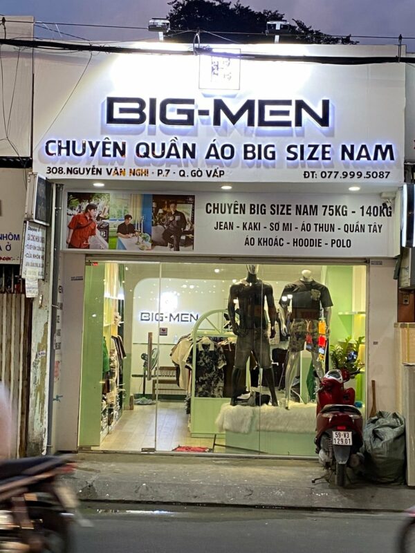 shop quần áo nam big size ở TPHCM